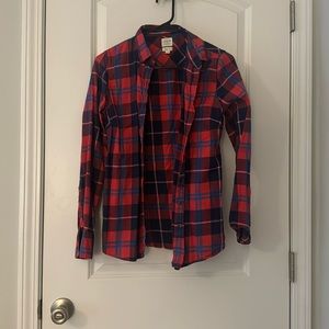 J CREW knit plaid button down